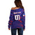 Personalised Philippines Football Off Shoulder Sweater Filipinas Lion Sporty Style - Wonder Print Shop