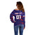 Personalised Philippines Football Off Shoulder Sweater Filipinas Lion Sporty Style - Wonder Print Shop