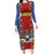 Eswatini African Pattern Long Sleeve Bodycon Dress Swaziland Shield Siyinqaba - Wonder Print Shop