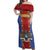 Eswatini African Pattern Off Shoulder Maxi Dress Swaziland Shield Siyinqaba - Wonder Print Shop