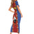 Eswatini African Pattern Short Sleeve Bodycon Dress Swaziland Shield Siyinqaba - Wonder Print Shop