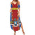 Eswatini African Pattern Summer Maxi Dress Swaziland Shield Siyinqaba - Wonder Print Shop