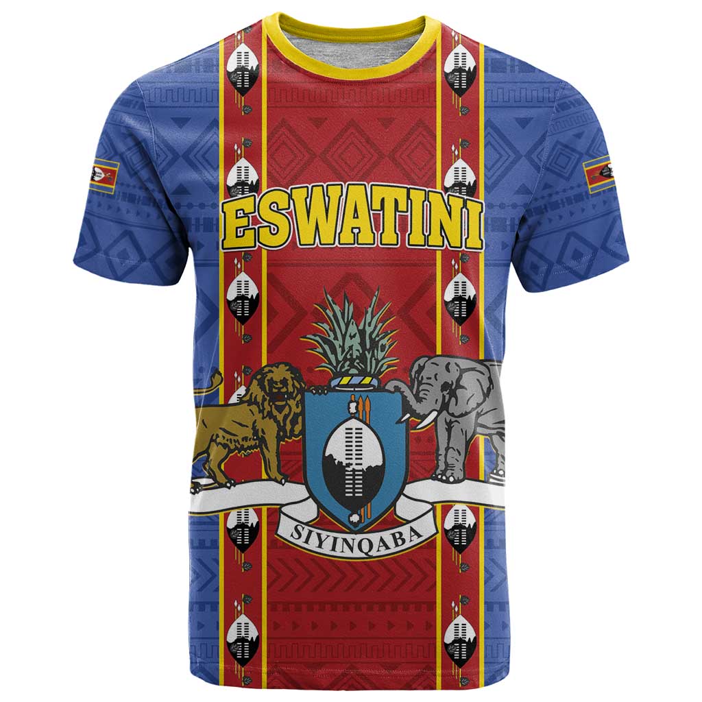 Eswatini African Pattern T Shirt Swaziland Shield Siyinqaba