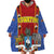 Eswatini African Pattern Wearable Blanket Hoodie Swaziland Shield Siyinqaba - Wonder Print Shop