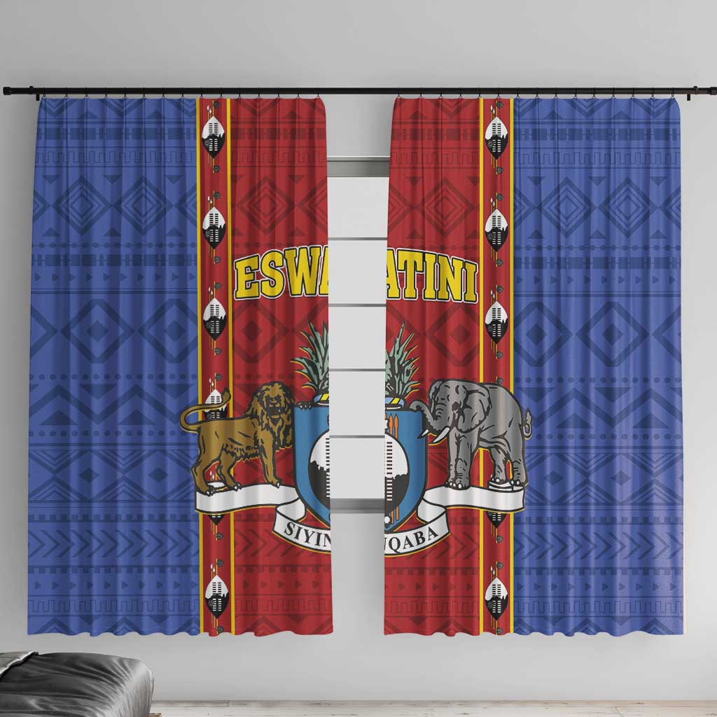 Eswatini African Pattern Window Curtain Swaziland Shield Siyinqaba