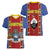 Eswatini African Pattern Women V-Neck T-Shirt Swaziland Shield Siyinqaba - Wonder Print Shop