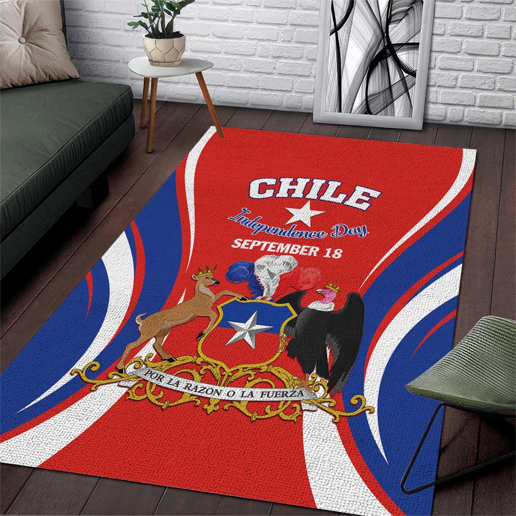 Chile Independence Day Area Rug September 18 Por la razon o la fuerza - Wonder Print Shop