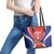 Chile Independence Day Leather Tote Bag September 18 Por la razon o la fuerza