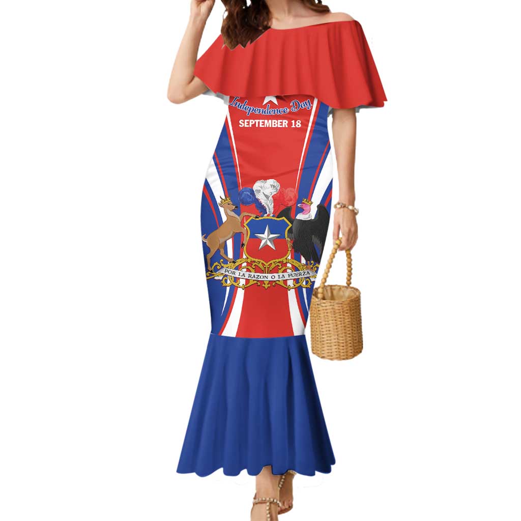 Chile Independence Day Mermaid Dress September 18 Por la razon o la fuerza - Wonder Print Shop