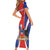 Chile Independence Day Short Sleeve Bodycon Dress September 18 Por la razon o la fuerza - Wonder Print Shop