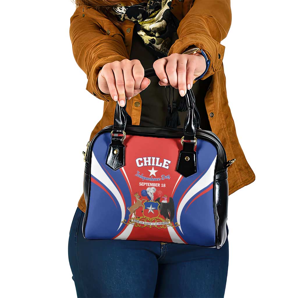 Chile Independence Day Shoulder Handbag September 18 Por la razon o la fuerza