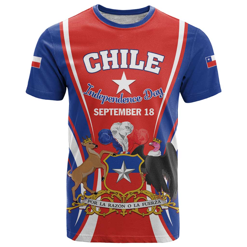 Chile Independence Day T Shirt September 18 Por la razon o la fuerza - Wonder Print Shop