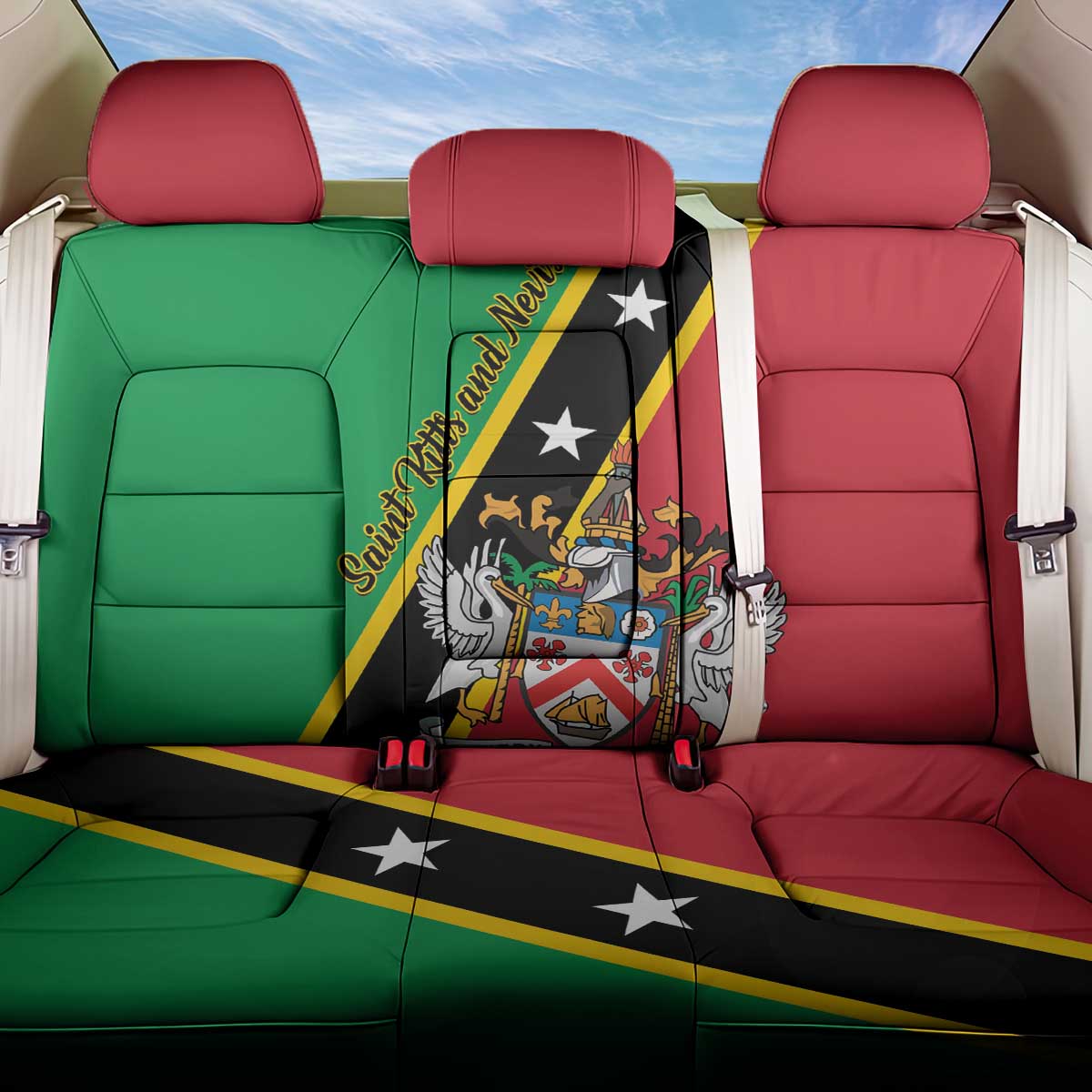 Saint Kitts and Nevis Back Car Seat Cover Country Above Self - Wonder Print Shop