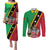 Saint Kitts and Nevis Couples Matching Puletasi and Long Sleeve Button Shirt Country Above Self - Wonder Print Shop