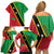 Saint Kitts and Nevis Family Matching Off Shoulder Short Dress and Hawaiian Shirt Country Above Self - Wonder Print Shop