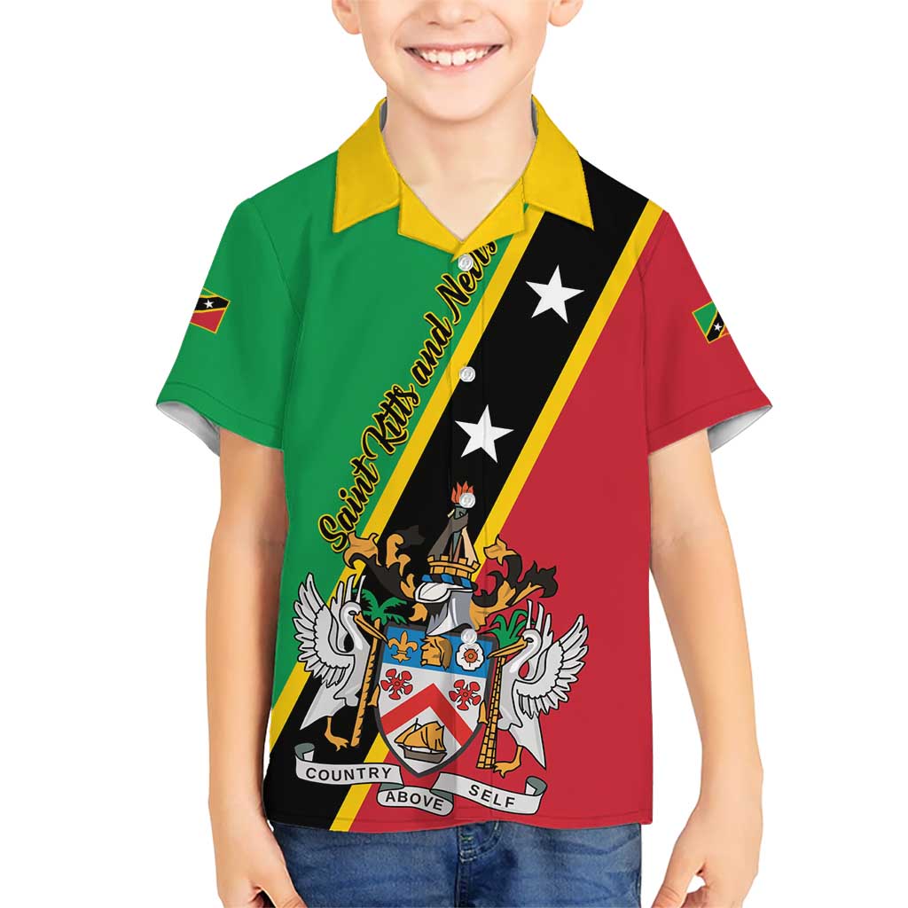 Saint Kitts and Nevis Kid Hawaiian Shirt Country Above Self - Wonder Print Shop