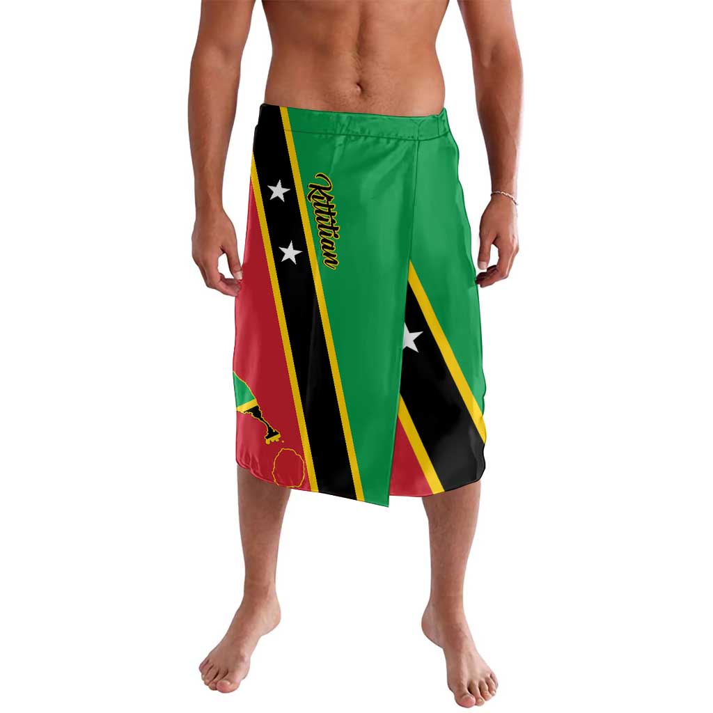 Green graphic shorts with diagonal black stripe, stars, red side panel, and logo text