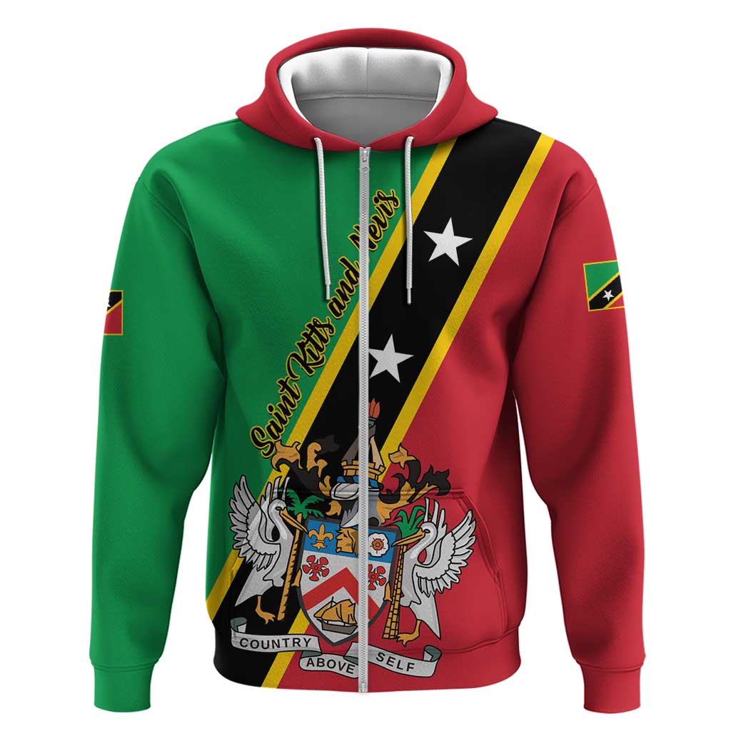 Saint Kitts and Nevis Zip Hoodie Country Above Self - Wonder Print Shop