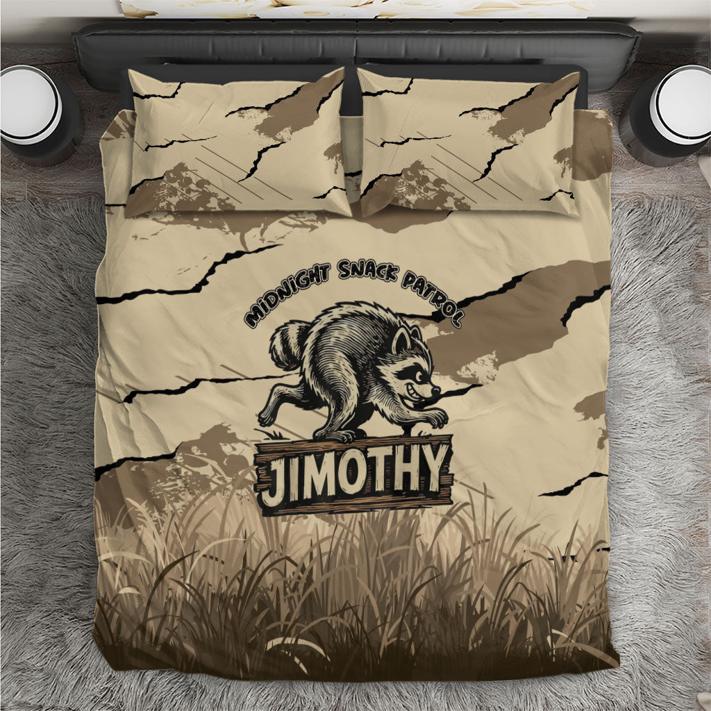 Jimothy the Raccoon Bedding Set Midnight Snack Patrol