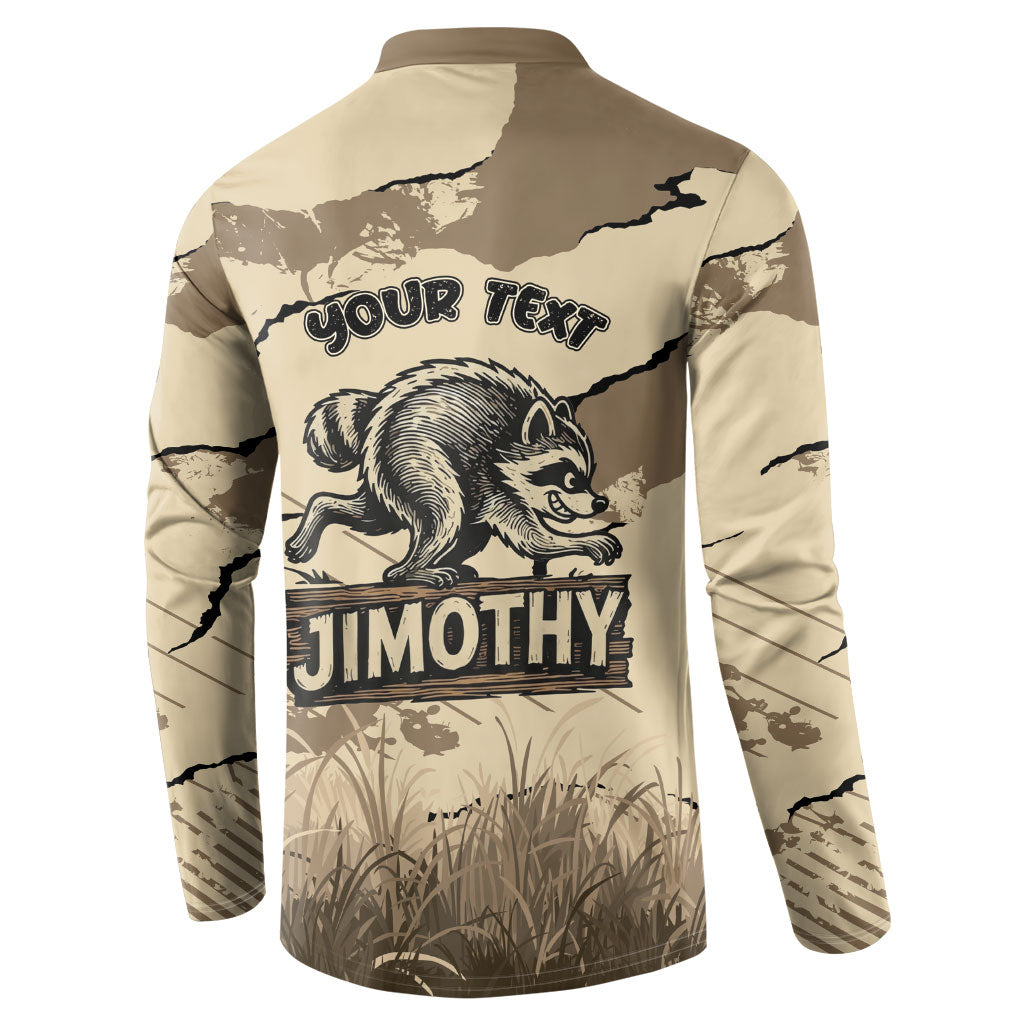 Personalized Jimothy the Raccoon Button Sweatshirt Midnight Snack Patrol