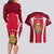 Wales Rugby Couples Matching Long Sleeve Bodycon Dress and Hawaiian Shirt Three Feathers Dragon 2023 World Cup - Wonder Print Shop