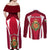 Wales Rugby Couples Matching Off Shoulder Maxi Dress and Long Sleeve Button Shirts Three Feathers Dragon 2023 World Cup - Wonder Print Shop