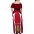 Wales Rugby Off Shoulder Maxi Dress Three Feathers Dragon 2023 World Cup - Wonder Print Shop