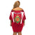 Wales Rugby Off Shoulder Short Dress Three Feathers Dragon 2023 World Cup - Wonder Print Shop