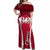 Custom Wales Rugby Off Shoulder Maxi Dress Three Feathers Dragon 2023 World Cup - Wonder Print Shop