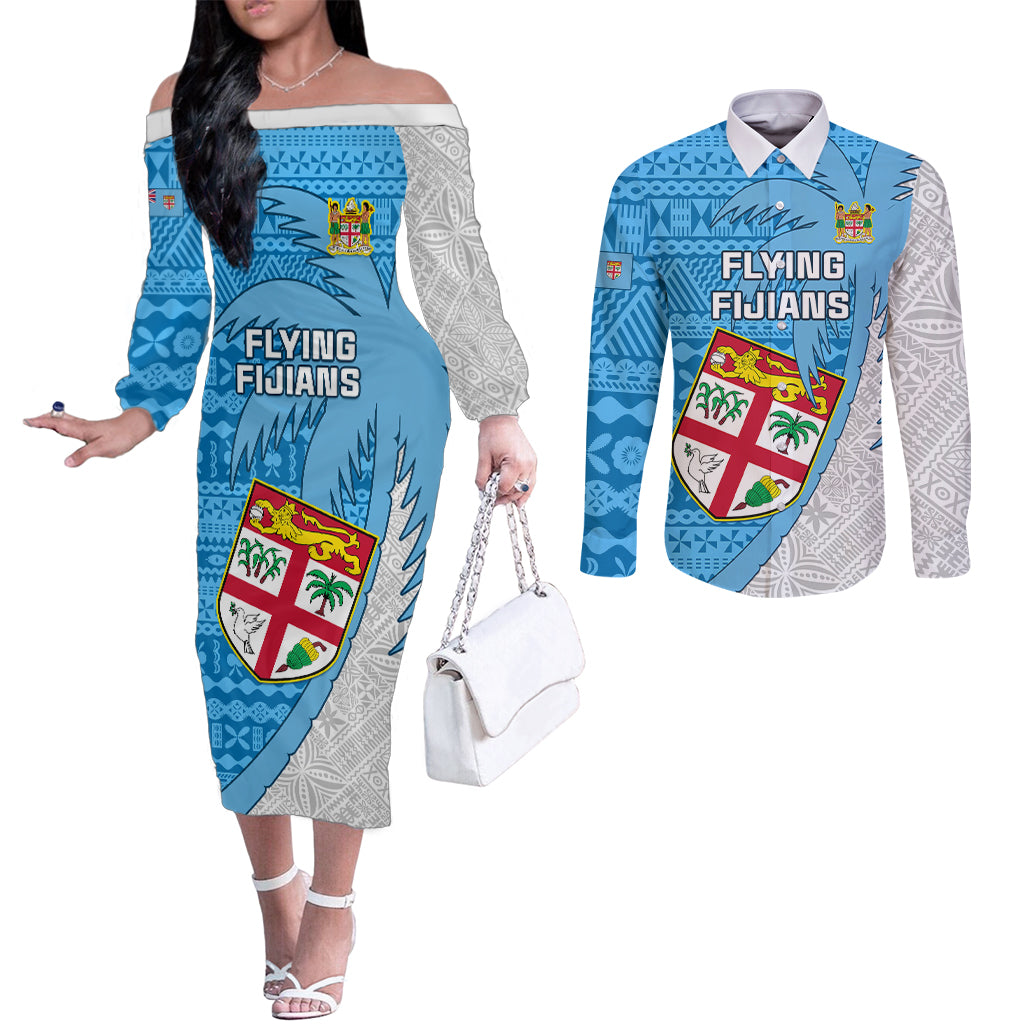 custom-fiji-rugby-couples-matching-off-the-shoulder-long-sleeve-dress-and-long-sleeve-button-shirts-come-on-fijian-tapa-pattern