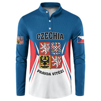 Personalized Czechia Button Sweatshirt Happy Independence Day