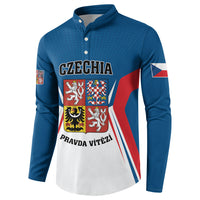 Personalized Czechia Button Sweatshirt Happy Independence Day
