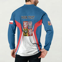 Personalized Czechia Button Sweatshirt Happy Independence Day
