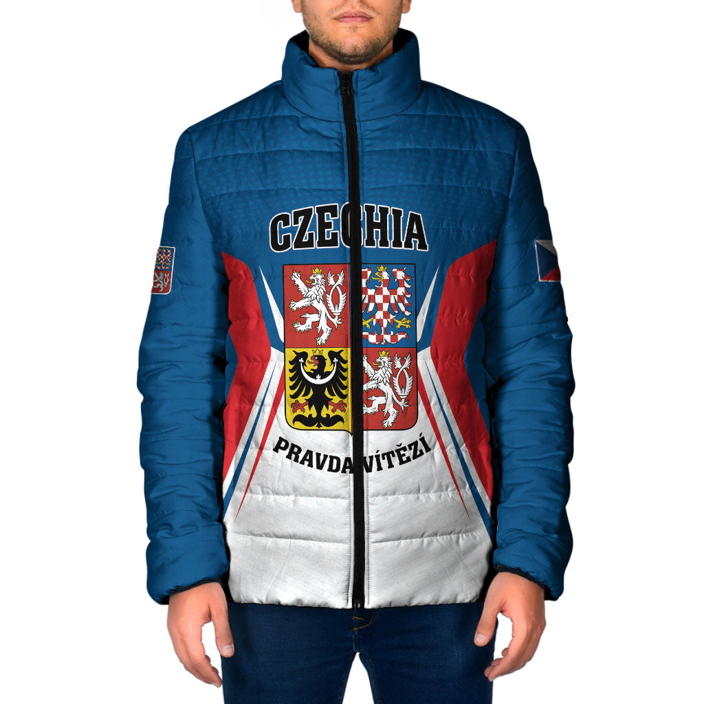 Personalized Czechia Padded Jacket Happy Independence Day