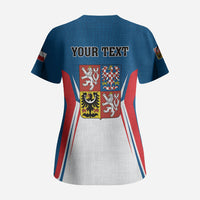 Personalized Czechia Scrub Top Happy Independence Day