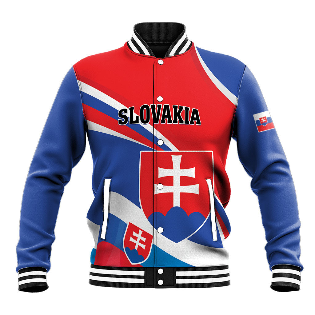 Personalized Slovakia Baseball Jacket Slovak Republic Flag Style