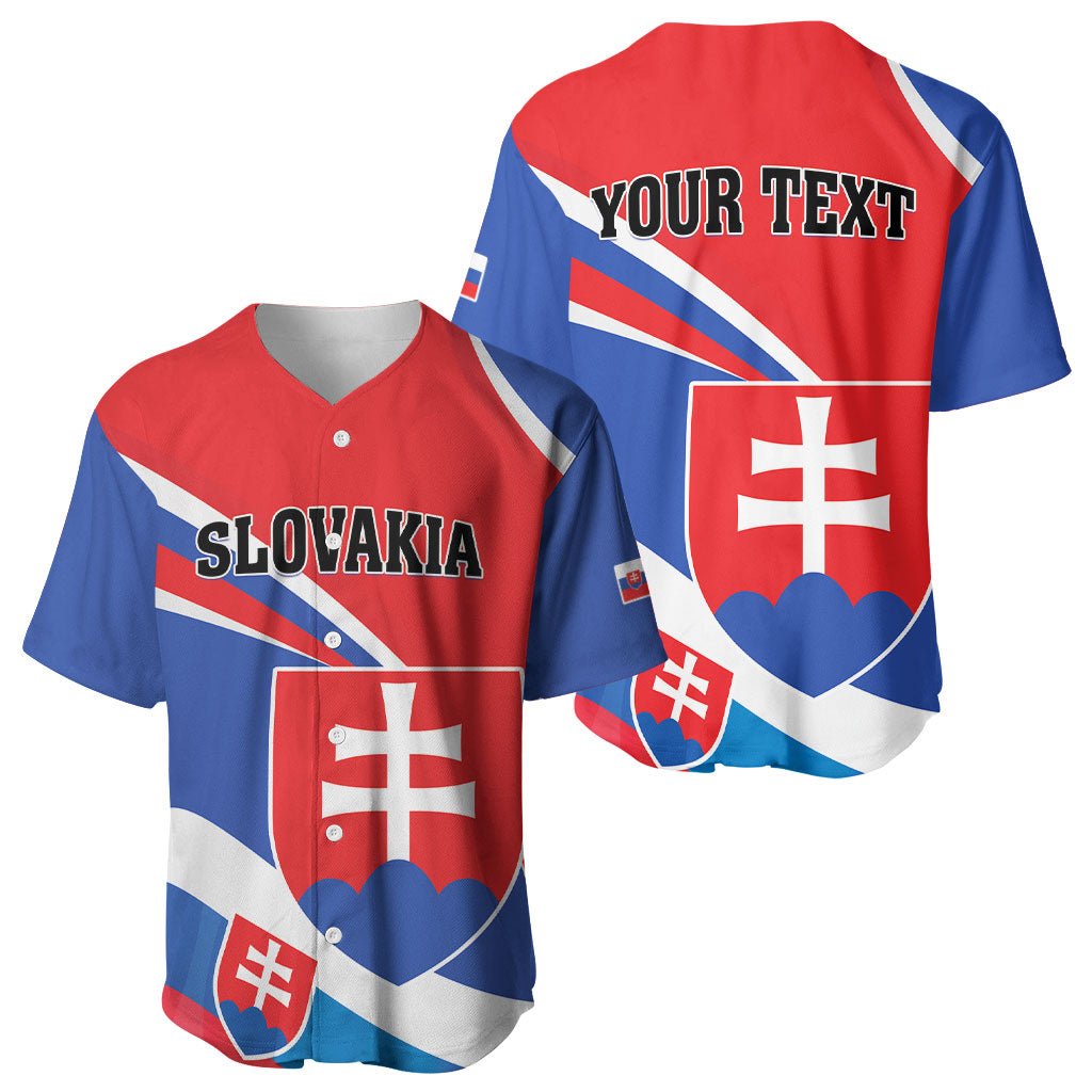 Personalized Slovakia Baseball Jersey Slovak Republic Flag Style
