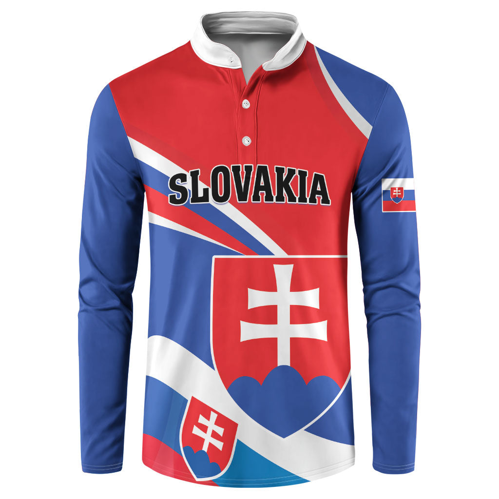 Personalized Slovakia Button Sweatshirt Slovak Republic Flag Style