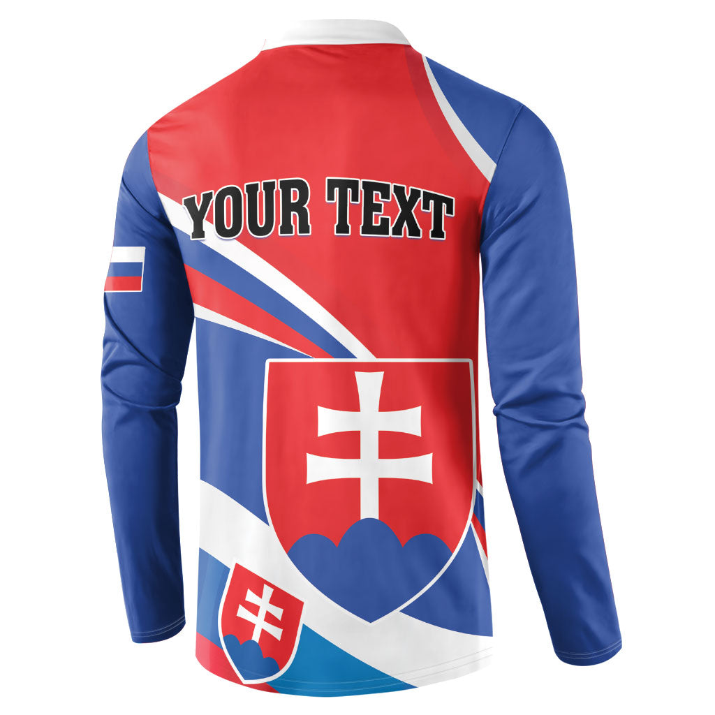 Personalized Slovakia Button Sweatshirt Slovak Republic Flag Style