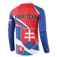 Personalized Slovakia Button Sweatshirt Slovak Republic Flag Style