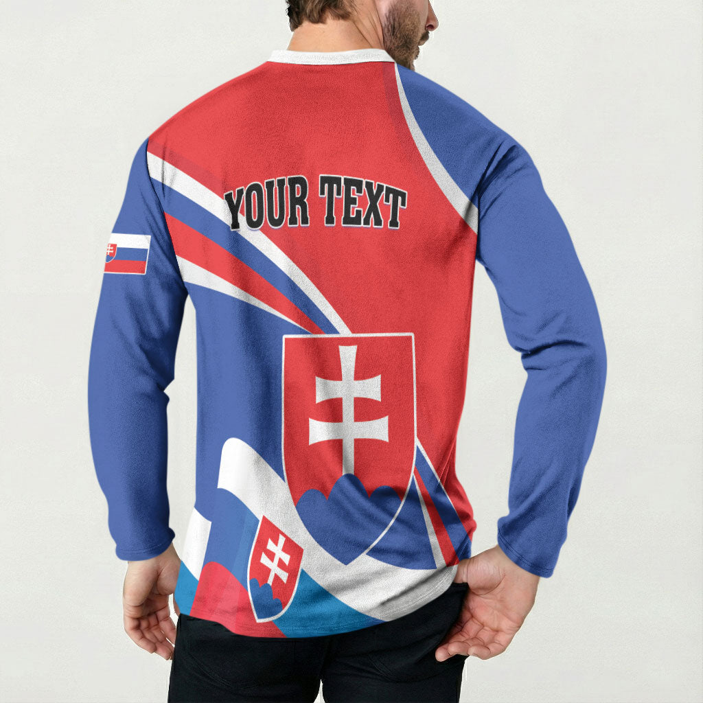 Personalized Slovakia Button Sweatshirt Slovak Republic Flag Style