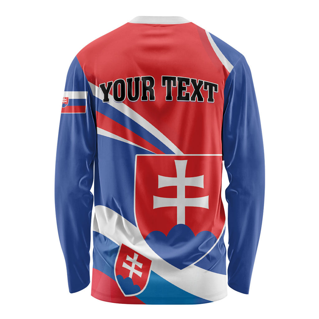 Personalized Slovakia Long Sleeve Shirt Slovak Republic Flag Style