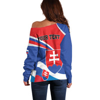 Personalized Slovakia Off Shoulder Sweater Slovak Republic Flag Style