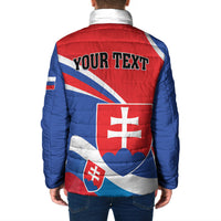 Personalized Slovakia Padded Jacket Slovak Republic Flag Style