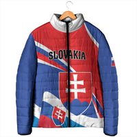 Personalized Slovakia Padded Jacket Slovak Republic Flag Style