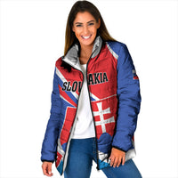 Personalized Slovakia Padded Jacket Slovak Republic Flag Style
