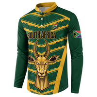 South Africa 2026 Rugby Custom Button Sweatshirt Bokke Go Champions