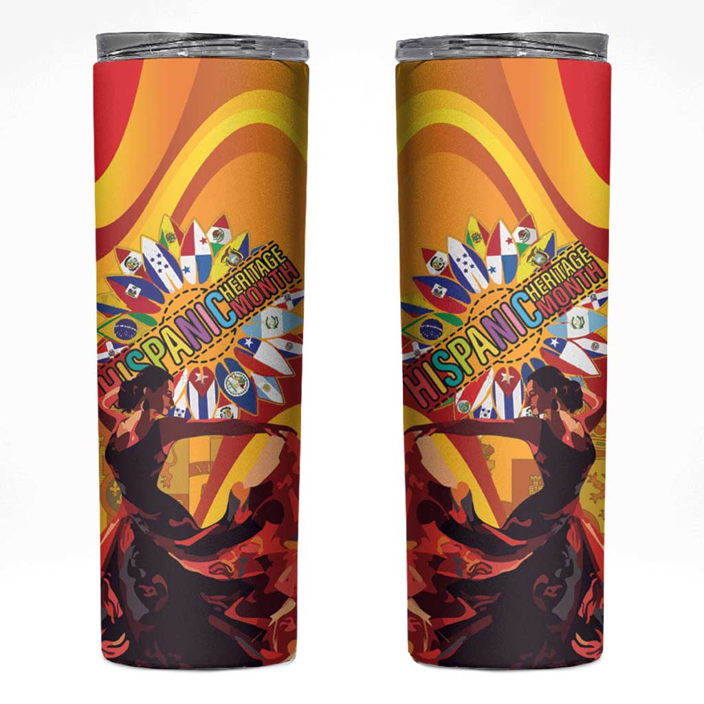 Hispanic Heritage Month Skinny Tumbler Espana Flamenco - Wonder Print Shop