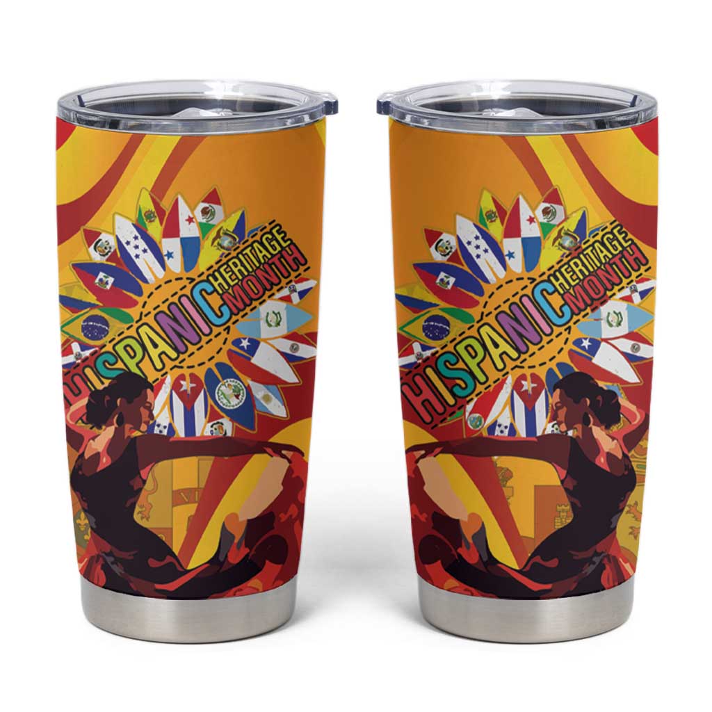 Hispanic Heritage Month Tumbler Cup Espana Flamenco - Wonder Print Shop