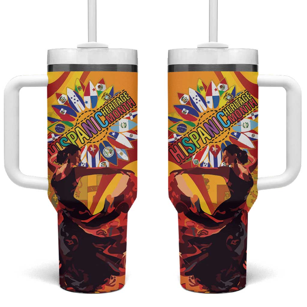 Hispanic Heritage Month Tumbler With Handle Espana Flamenco - Wonder Print Shop